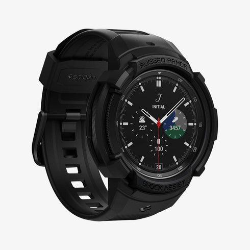 ACS06488 - Galaxy Watch 6 Classic (47mm) Case Rugged Armor Pro in black showing the front